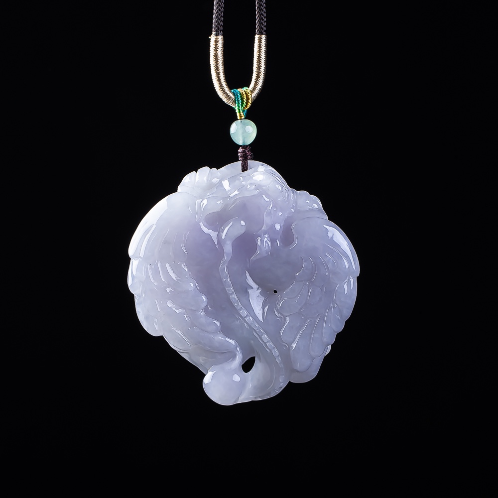 天然缅甸A货翡翠如意貔貅糯种玉石吊坠紫罗兰男士挂件女款玉佩